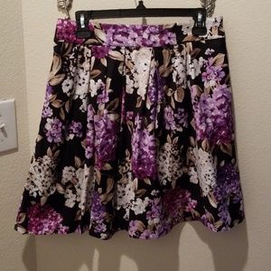 WHBM floral print skirt